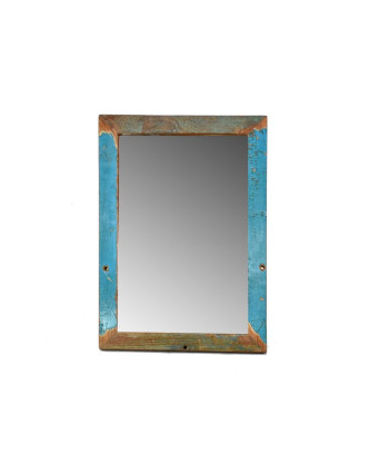 Zrcadlo v rámu, antik, teak, 50x36x2cm