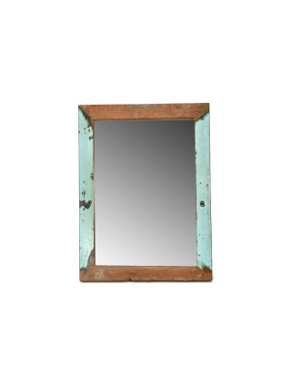 Zrcadlo v rámu, antik, teak, 48x36x2cm