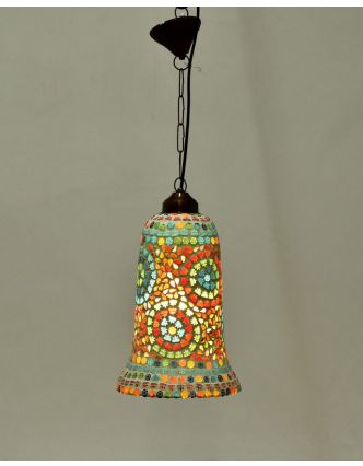 Otevřená skleněná mozaiková lampa, ruční práce, prům.20, výš.34cm