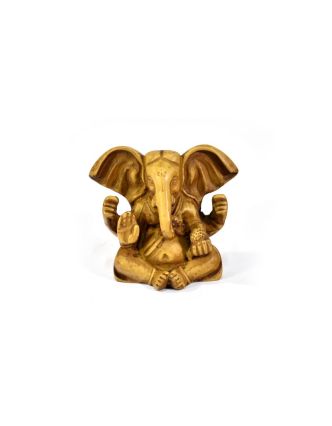 Ganesh baby sedící, světle hnědý, pryskyřice, 8cm