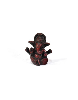 Ganesh, červený, pryskyřice, 6cm