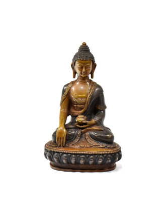 Buddha Šákjamuni, měděná soška, detailní práce, 16cm