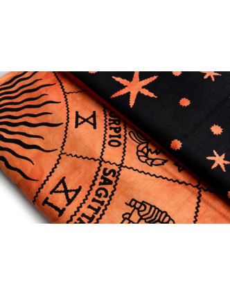 Přehoz, "Zodiac" oranžový, batika, double, 210x240cm