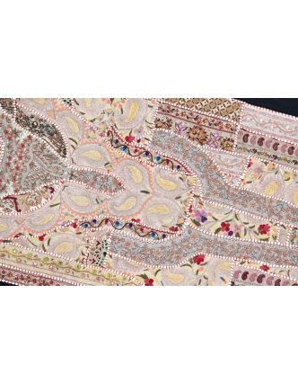 Unikátní tapiserie patchworková z Rajastanu, ruční práce, 80x45 cm
