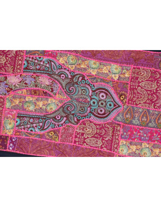 Patchworková tapiserie z Rajastanu, ruční práce, 80x45 cm