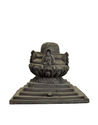 Stupa, Buddha, keramika, černá, 25x30cm