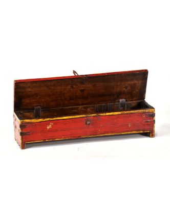 Stará dřevěná truhlička z teakového dřeva, 31x8x8cm