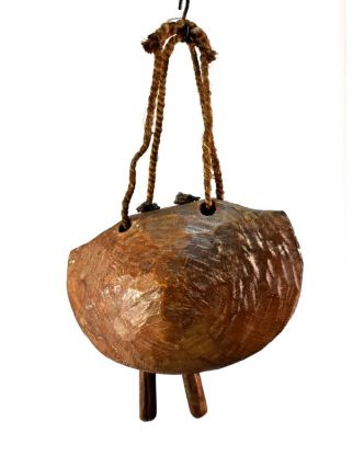 Dřevěný zvon, antik, 30x20x17cm