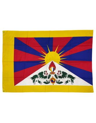 Vlajka Tibet, screen print, 2 očka na přichycení, 125x85cm