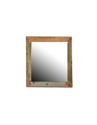 Zrcadlo v rámu, antik, teak, 39x36x2cm