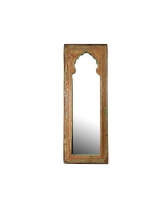 Zrcadlo v rámu z antik dřeva, 24x65x3cm