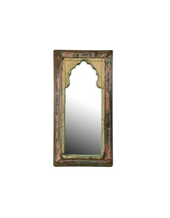 Zrcadlo v rámu z antik dřeva, 25x50x3cm