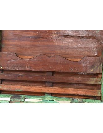 Stará dřevěná truhlička z teakového dřeva, 40x29x26cm