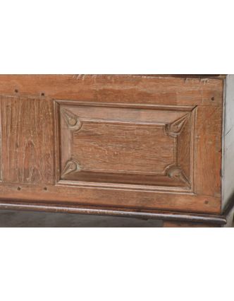 Stará dřevěná truhla z teakového dřeva, 95x43x44cm