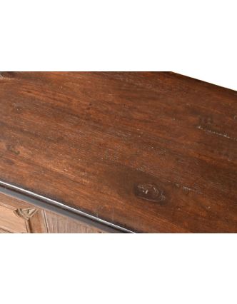 Stará dřevěná truhla z teakového dřeva, 95x43x44cm