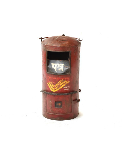 Poštovní schránka Indické pošty, ručně malovaná, 34x34x63cm
