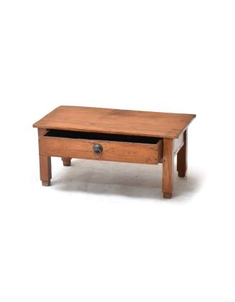 Odkládací stolek z antik teakového dřeva, 57x31x25cm