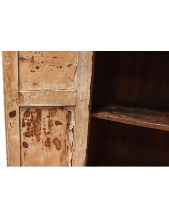 Skříň z antik teakového a mangového dřeva, ruční řezby, 103x45x172cm