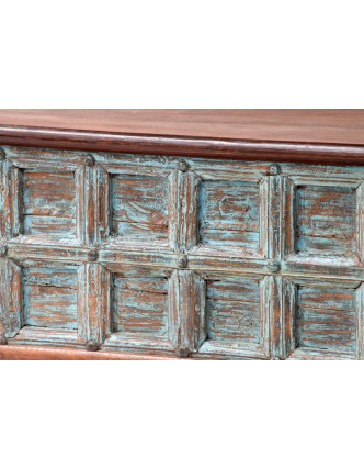 Stará dřevěná truhla z teakového dřeva, 149x53x50cm