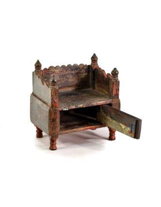 Odkládací stolek/stolička teakového dřeva, 29x30x30cm