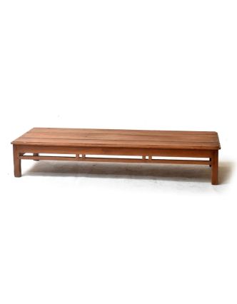 Konferenční stolek z antik teakového dřeva, 174x68x32cm