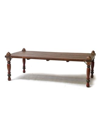 Konferenční stolek z antik teakového dřeva, 182x96x65cm