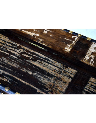 Stará dřevěná truhla z teakového dřeva, 97x54x54