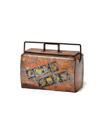 Kovová chladnička "GOFOR-GOLD SPOT", vintage, 43x22x35cm