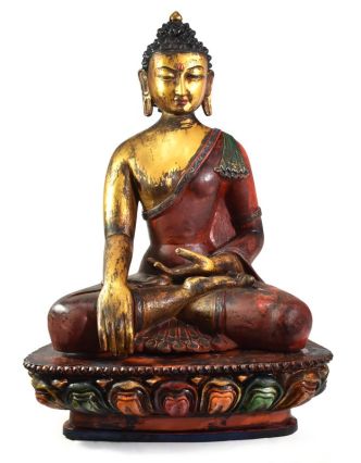 Buddha Šákjamuni, antik patina, keramická socha, 70cm