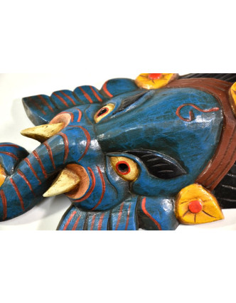 Ganeš, dřevěná maska, ručně malovaná, 31cm