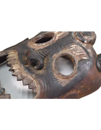 Dřevěná maska, Bhairab (Tribal art), ručně vyřezaná, 32cm