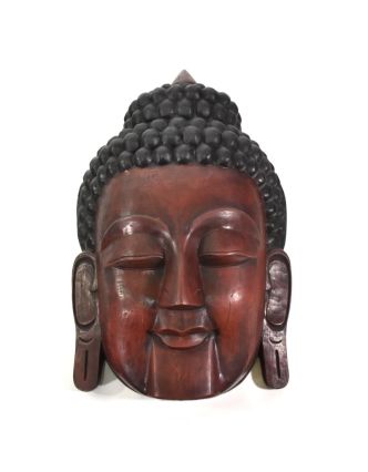 Buddha, dřevěná maska, ruční práce, 53cm