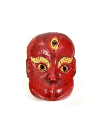 Dřevěná maska, opice, ručně malovaná, 20cm