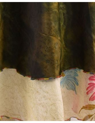 Dlouhá zavinovací sukně z recyklovaných sárí