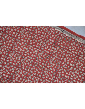 Bavlněný sárong s ručním tiskem tradičních indických motivů, 120x200cm