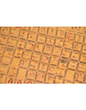 Sárong, bavlna, hnědý , Integral Hatha Yoga, cca 110x175cm