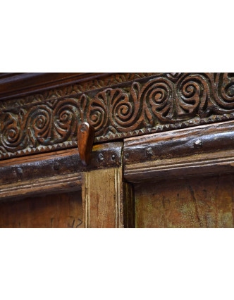 Skříň z mangového dřeva, staré teakové dveře, 92x50x177cm