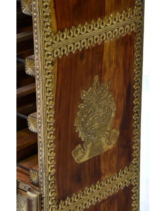 Bar z palisandrového dřeva, mosazné kování,, 45x30x110cm