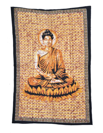 Přehoz s tiskem, Buddha, 200x140cm