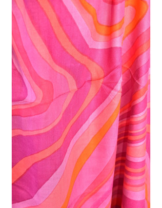 Velký šátek s motivem, růžová, 170x110cm