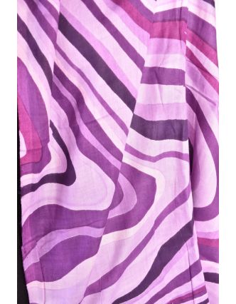 Velký šátek s motivem, fialová, 170x110cm