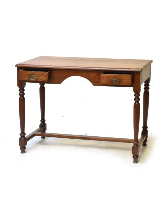 Starý psací stůl z teakového dřeva, 105x50x76cm