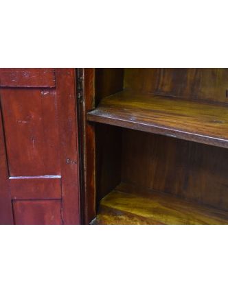 Policová skříň z teakového a mangového dřeva, ruční řezby, 71x40x144cm