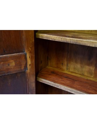 Policová skříň z teakového a mangového dřeva, ruční řezby, 97x36x156cm