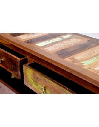 Komoda z teakového a mangového dřeva, "Goa" design, 160x40x90cm