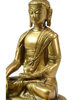 Buddha Šakjamuni, mosazná soška, 14cm