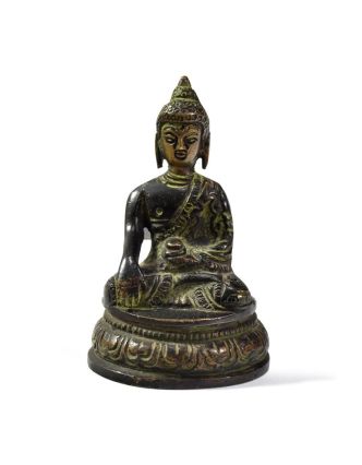 Buddha Šakjamuni, mosazná soška, 8cm