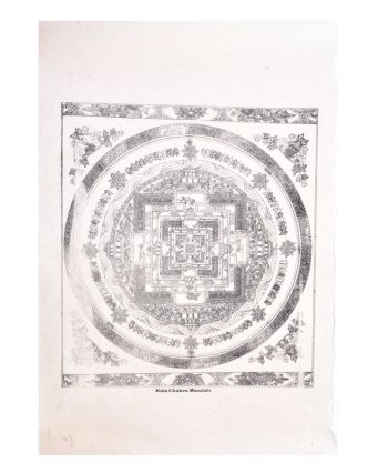 Kalachakra mandala,tisk na ručním papíru, 50x75cm