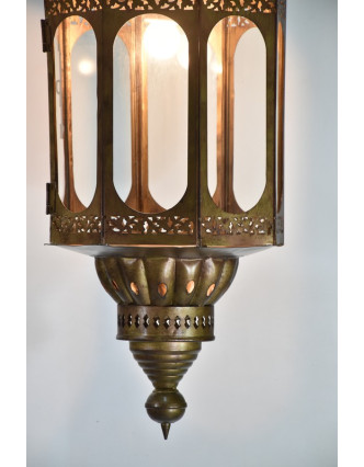 Prosklená lampa v orientálním stylu, ruční práce, 30x75cm