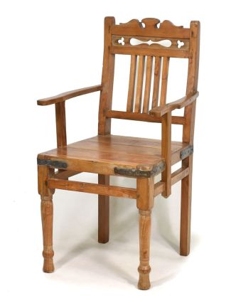 Stará židle z teakového dřeva, 51x51x92cm